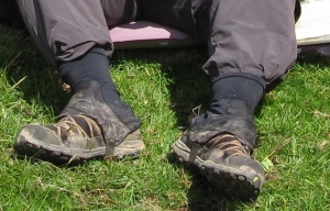 Backpacking Light gaiters. Two Moors Way, 2012