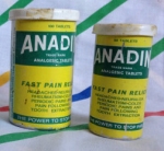 Tubs of 100 and 50 Anadin tablets