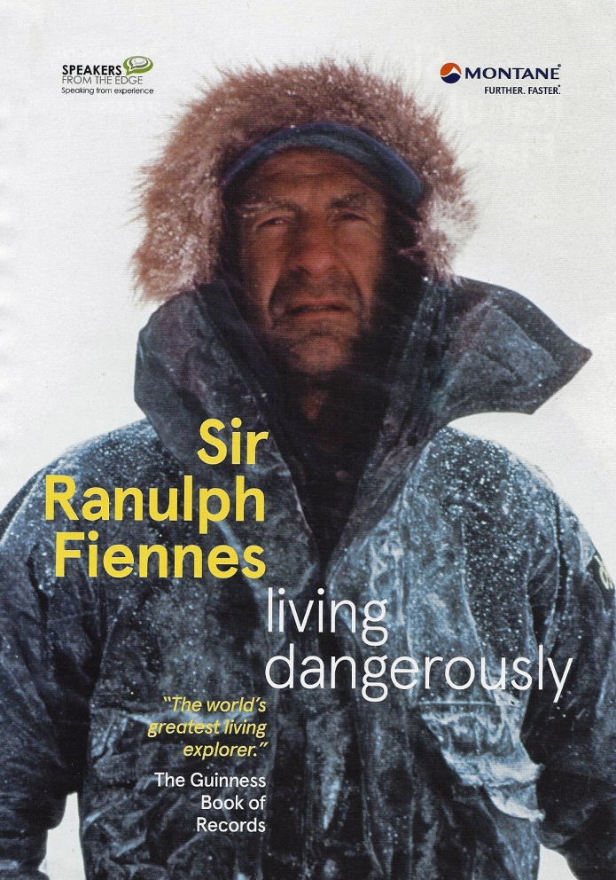 Ranulph Fiennes often embarks on speaking tours and Three Points of the Compass was thrilled to sit amongst a captivated audience to hear, just a few, of his exploits. Fiennes also used this platform to passionately defend the reputation of Captain Robert Falcon Scott