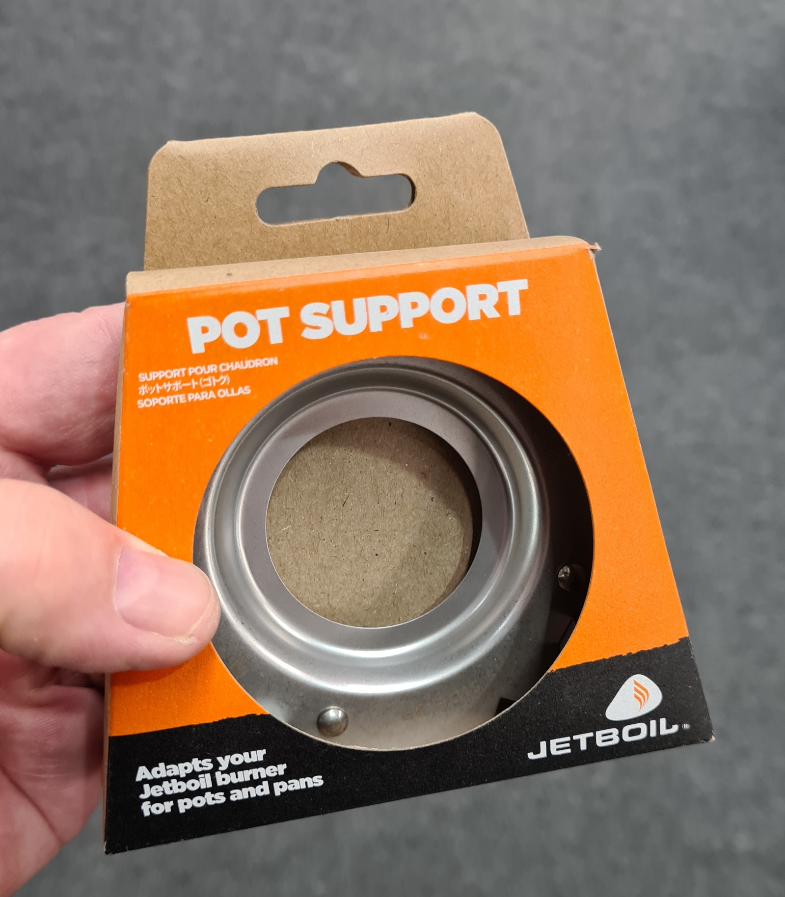 Jetboil pot support, front of packaging