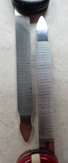 Cross, and single cut replacement, nail files on Executive compared