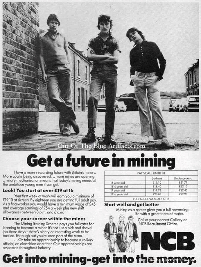 advertisement for miners