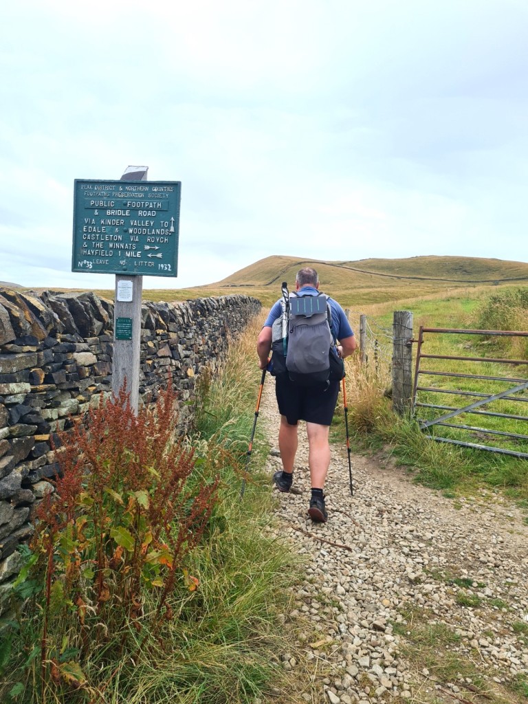 On the Kinder path, though the Pennine Bridleway turns off toward Hayfield