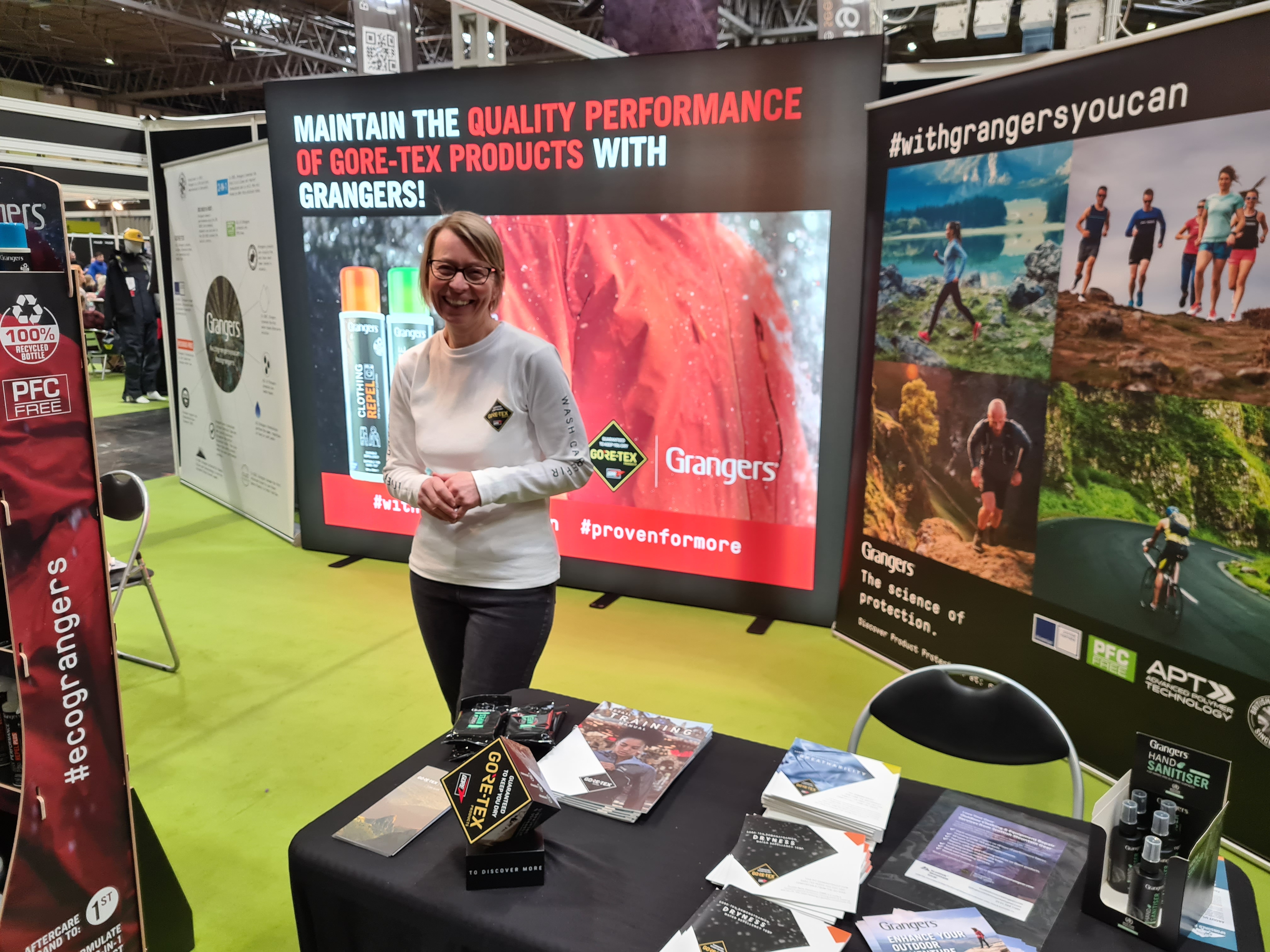 Debbie was a trainer for Goretex on the Grangers stand. She confirmed that it is not just Shakedry technology that is being abandoned,  other Gore products are also to go as they concentrate on EPE membrane technology moving forward